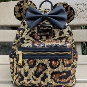 Disney Sequin Leopard Loungefly Backpack